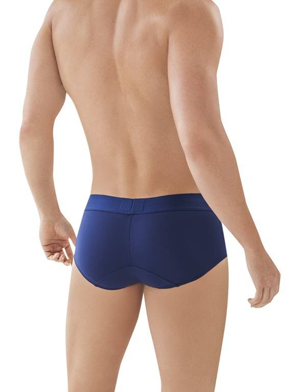 SLIPY MĘSKIE CLEVER MODA CLASSIC MATCH BRIEF NAVY granatowy