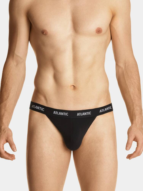 Gładki Jockstrap męski | Czarny | Atlantic | MP-1571