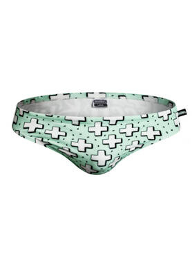 kąpielówki męskie w graficzny wzór | Miętowe | Addition Addition Mint | AussieBum