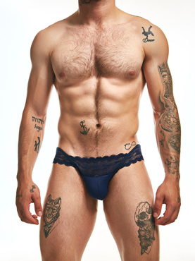 koronkowy jockstrap męski | granatowe | SEXY BOY | SLI007