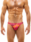 Kąpielówki męskie | Recycled Camo Brief red GS2111 | Modus Vivendi