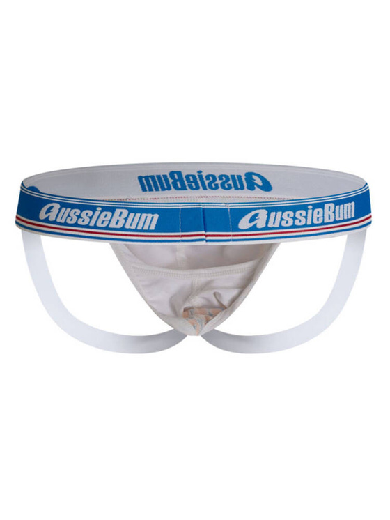 Jockstrap męski w graficzny wzór z grubą gumą | Pomarańczowy | WJ Pro Impression Orange | AussieBum