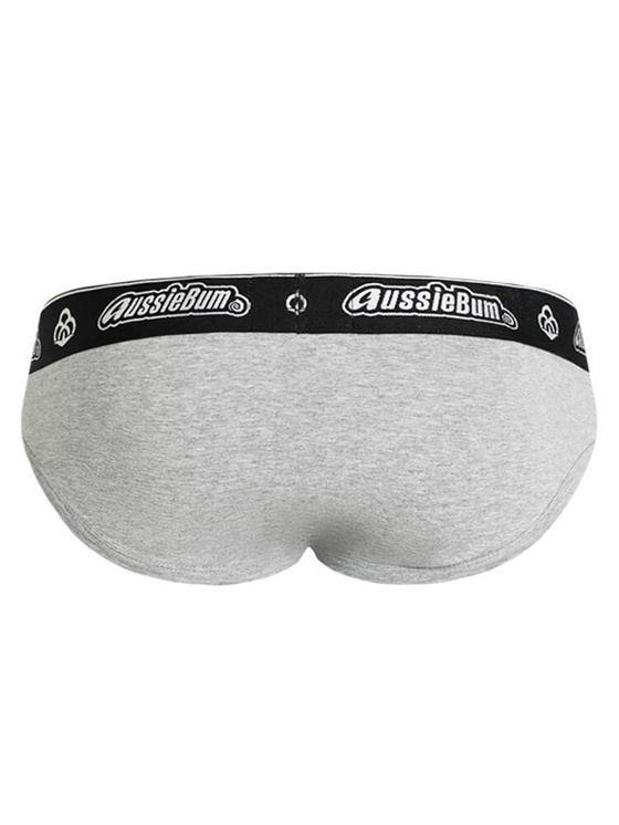 Gładkie slipy męskie | Szare | CottonSoft 2.0 Greymarle | AussieBum