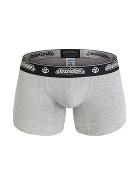 Gładkie bokserki męskie z grubą gumą | Szare | CottonSoft 2.0 Greymarle | AussieBum