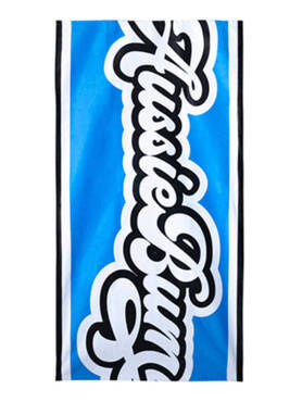 Duży ręcznik plażowy w graficzny wzór | Niebieski | Towel Black Blue | AussieBum