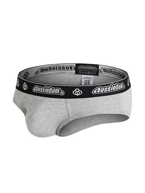 Gładkie slipy męskie | Szare | CottonSoft 2.0 Greymarle | AussieBum