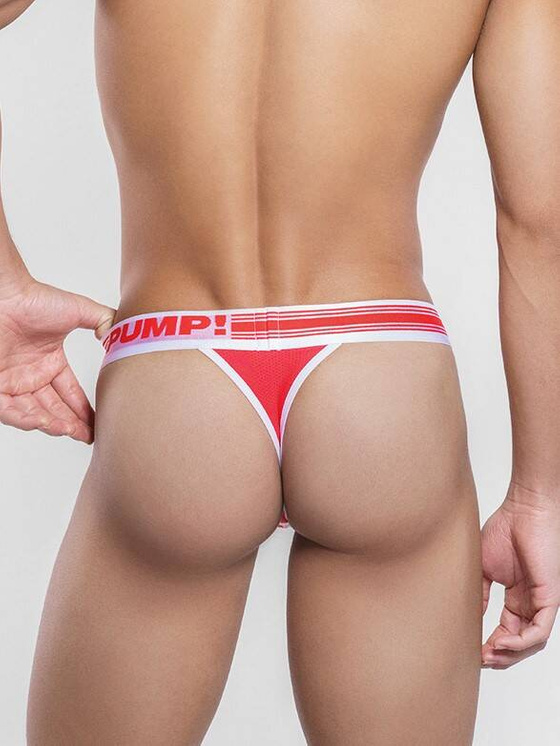 Stringi męskie | Red Free Fit Thong 17002 | PUMP!