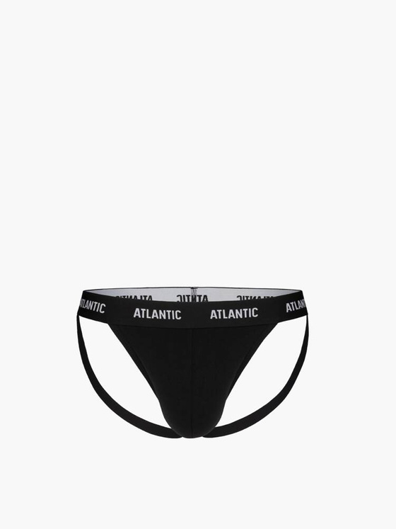 Gładki Jockstrap męski | Czarny | Atlantic | MP-1571