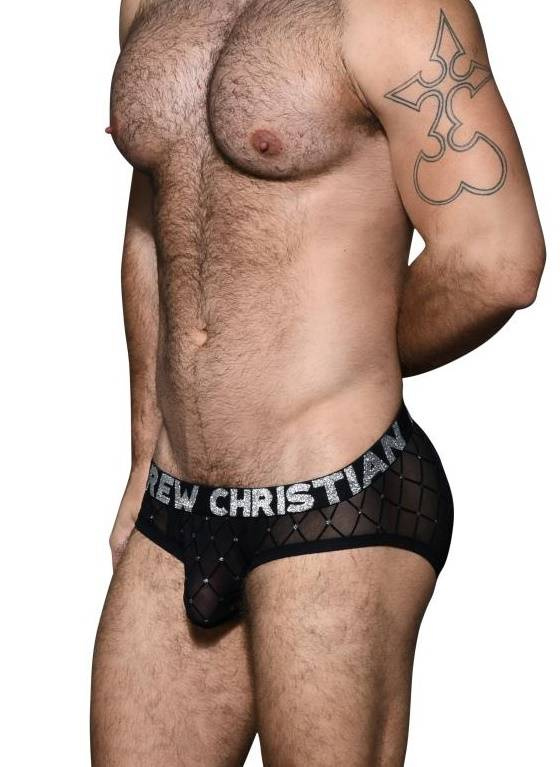 SLIPY MĘSKIE ANDREW CHRISTIAN - DIAMOND MESH BRIEF 92677