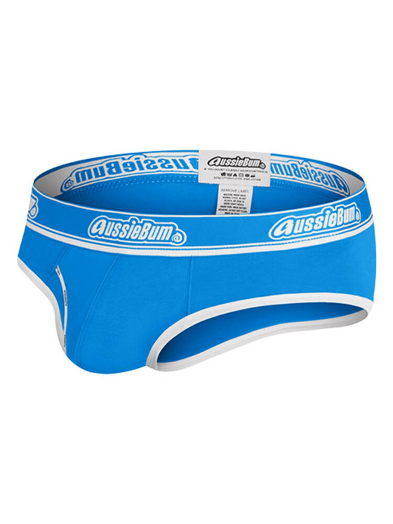 Gładkie slipy męskie | Niebieskie | CottonCandy Blue | AussieBum