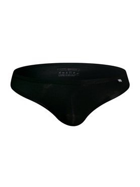 Gładkie przylegające slipy męskie | Czarne | Slick Black | AussieBum