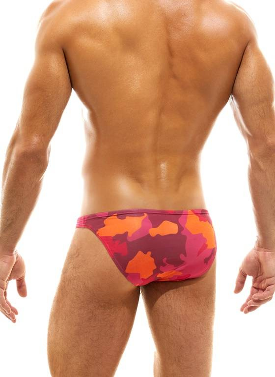 Kąpielówki męskie | Recycled Camo Brief red GS2111 | Modus Vivendi