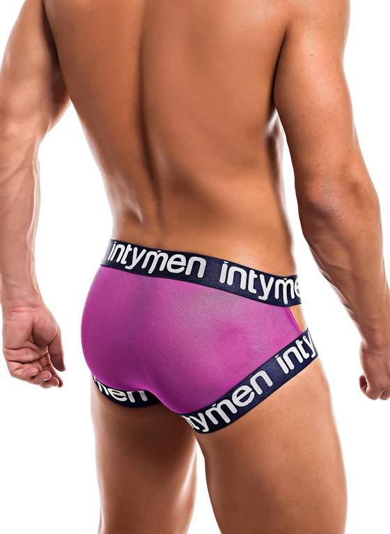 Siateczkowy Jockstrap z grubą gumą z logo | Różowy | Cross Jockstrap | INTYMEN | INE017