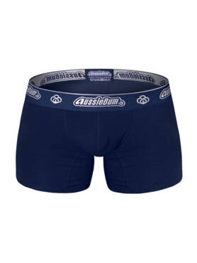 Bokserki męskie z gumą z logo | Granatowe | CottonSoft 2.0 Navy | AussieBum