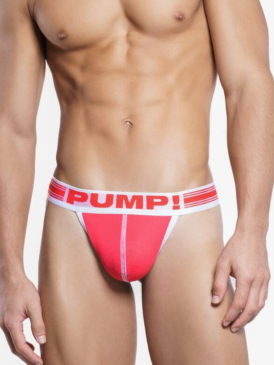 Stringi męskie | Red Free Fit Thong 17002 | PUMP!