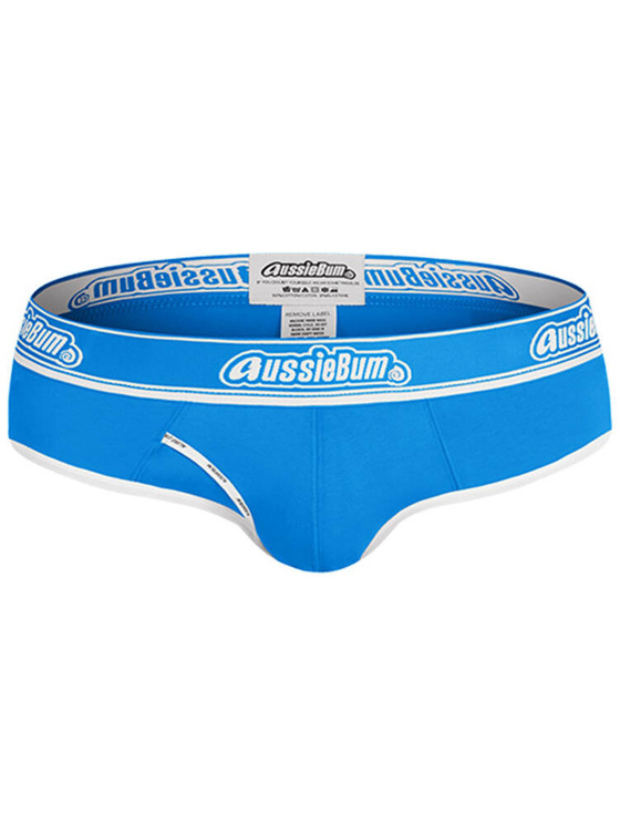 Gładkie slipy męskie | Niebieskie | CottonCandy Blue | AussieBum