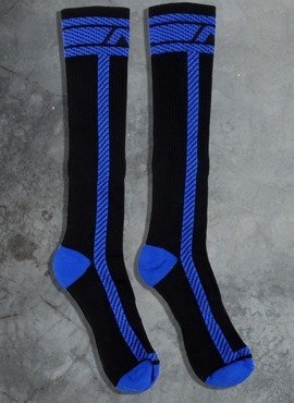 Długie skarpetki męskie | Fetish Long Sock ADF29 Royal Blue | ADDICTED