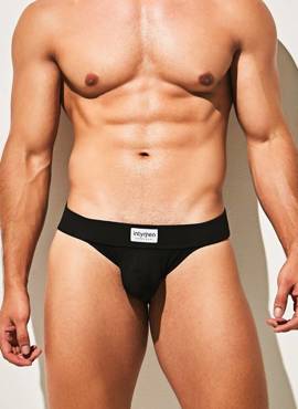 Gładki jockstrap męski | Czarny| Loving Jockstrap | INTYMEN | INE026