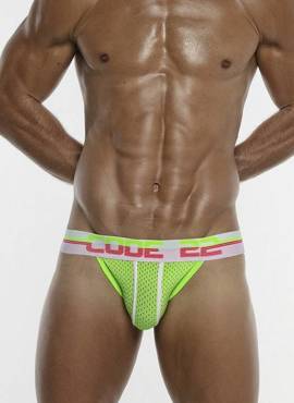 JOCKSTRAP MĘSKI CODE 22 - NEO MESH JOCK LIME 2043