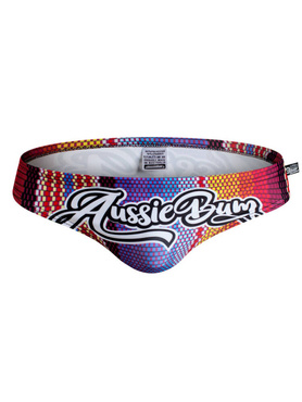 Kąpielówki męskie slipy w graficzny wzór | Wielokolorowe | Signature Serpent | AussieBum