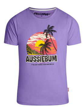 Koszulka męska z nadrukiem | Fioletowa | Designer Tee Chrysanthemum | AussieBum