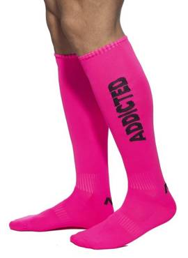 Skarpetki męskie | Addicted Neon Socks AD1155 Neon Pink | ADDICTED
