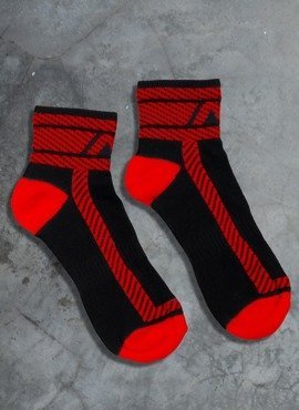 Skarpetki męskie | Fetish Ankle-Sock ADF27 Red | ADDICTED