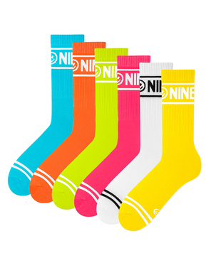 Skarpetki męskie długie | Zestaw crew multicoloured | Nineties Collection | ZOOKSY