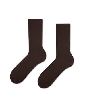 Skarpetki męskie długie | brązowe Dark Chocolate | Basic Collection | ZOOKSY