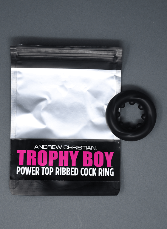  RING MĘSKI ANDREW CHRISTIAN - THROPHY BOY POWER TOP RIBBED CROCK RING