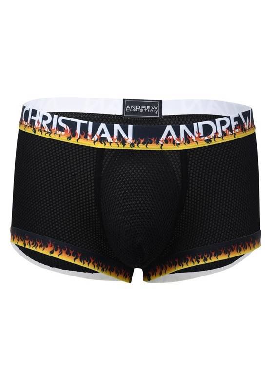 BOKSERKI MĘSKIE ANDREW CHRISTIAN - FLAMES MESH BOXER 92684