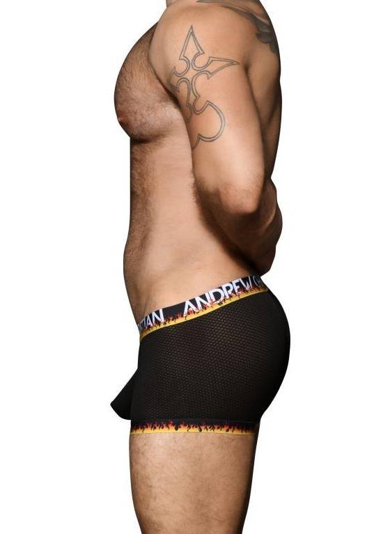 BOKSERKI MĘSKIE ANDREW CHRISTIAN - FLAMES MESH BOXER 92684