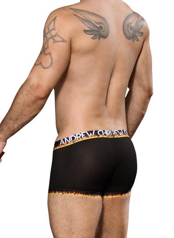 BOKSERKI MĘSKIE ANDREW CHRISTIAN - FLAMES MESH BOXER 92684