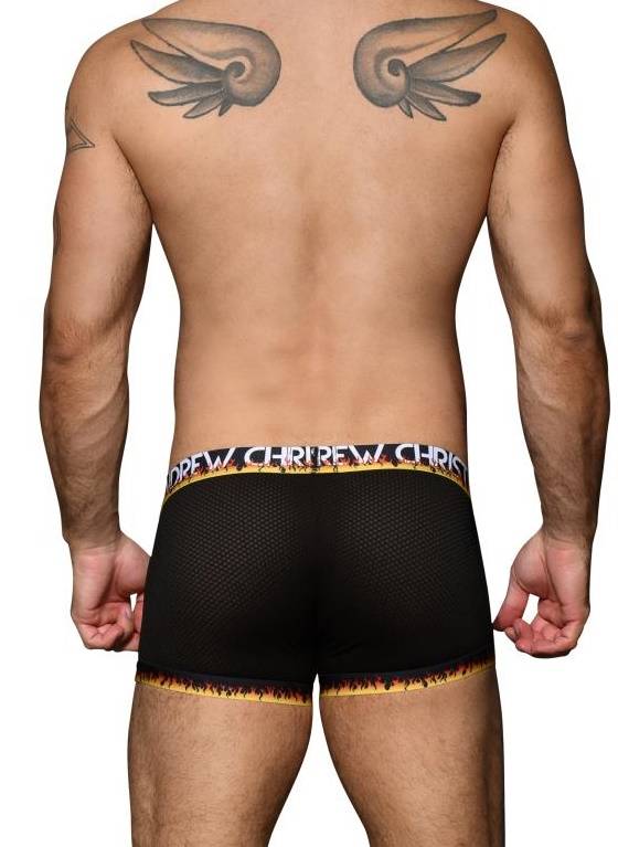 BOKSERKI MĘSKIE ANDREW CHRISTIAN - FLAMES MESH BOXER 92684