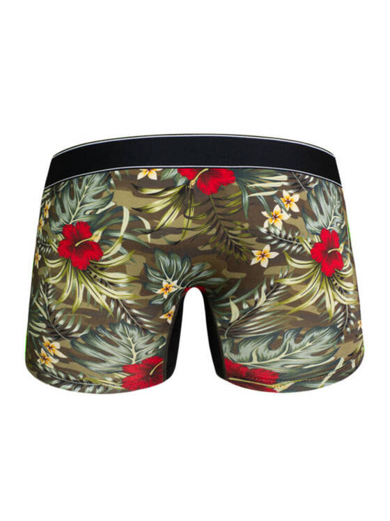 Bambusowe bokserki męskie w graficzny wzór | Zielone | Comfy Bamboo Access Rio | AussieBum