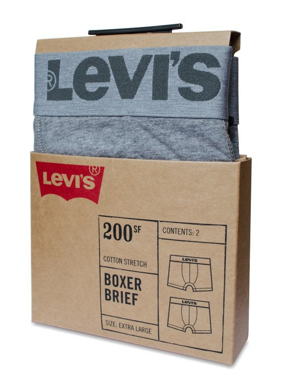 Bokserki długie Levi's - 2 Pack 200SF szare