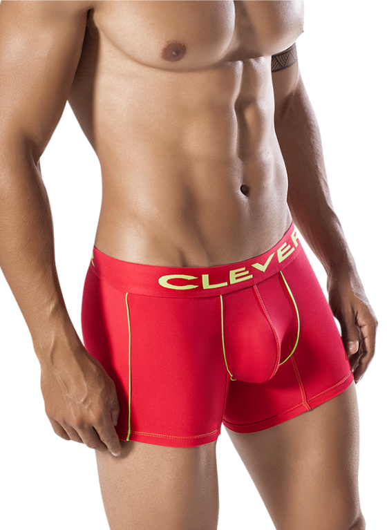 Bokserki męskie Clever Moda - Fluorescence Boxer czerwone