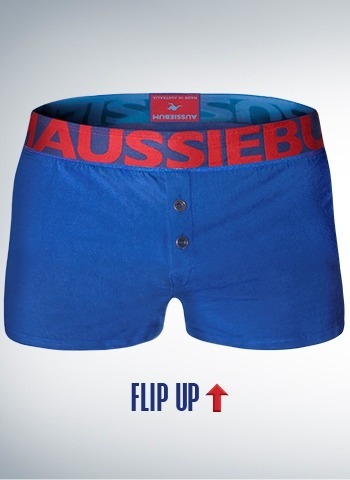 Bokserki męskie luźne Aussiebum - Flipit niebieskie
