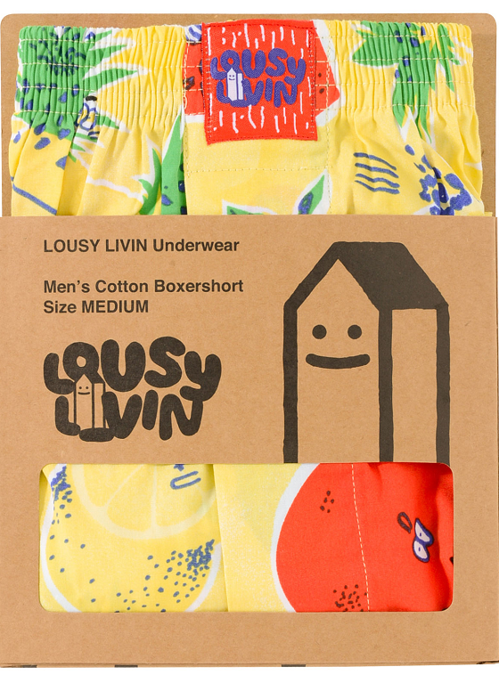 Bokserki męskie luźne Lousy Livin - Fruit Shake Yellow