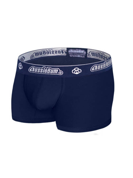 Bokserki męskie z gumą z logo | Granatowe | CottonSoft 2.0 Navy | AussieBum