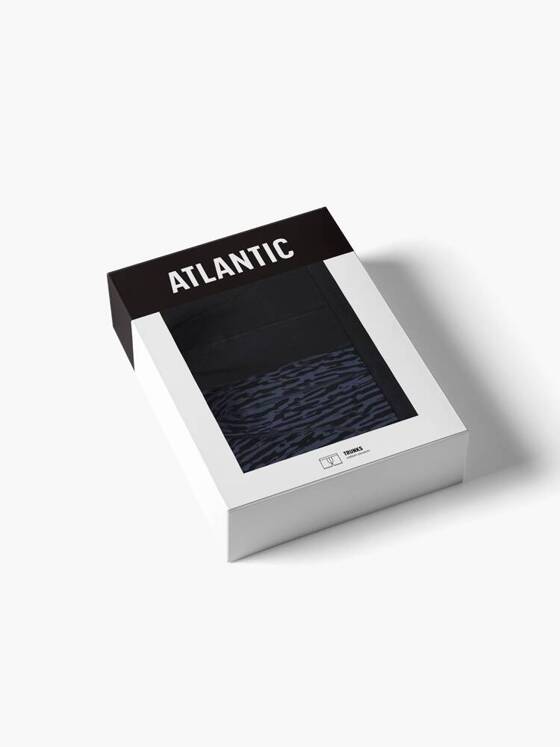 Dwupak bokserki męskie | Zestaw prezentowy | Granatowe | Atlantic | 2MH-175