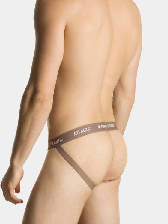 Gładki Jockstrap męski | Beżowe | Atlantic | MP-1571