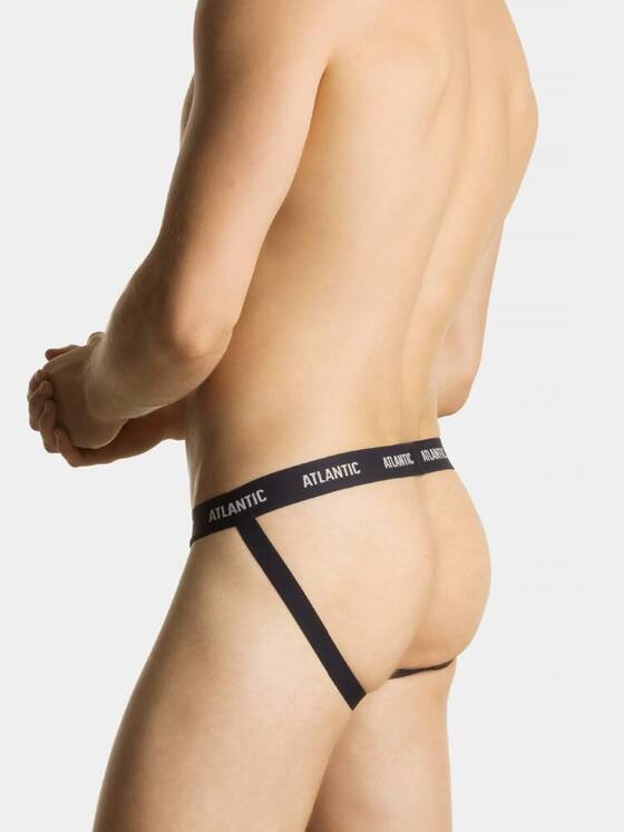 Gładki Jockstrap męski | Granatowy | Atlantic | MP-1572