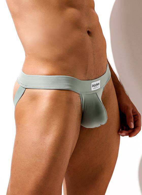 Gładki jockstrap męski | Zielony | Proud Jockstrap | INTYMEN | INE020