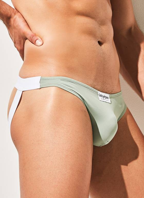 Gładki jockstrap męski | Zielony | Serenity Jock | INTYMEN | INE027