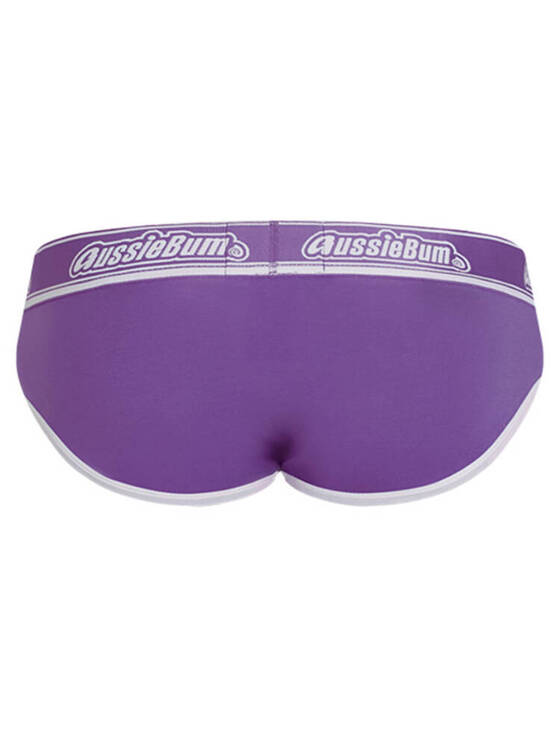 Gładkie slipy męskie | Fioletowe | CottonCandy Purple | AussieBum