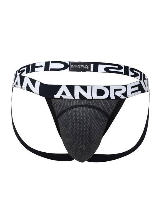 JOCKSTRAP MĘSKI ANDREW CHRISTIAN - ACTIVE SPORTS JOCK CHARCOAL 92698