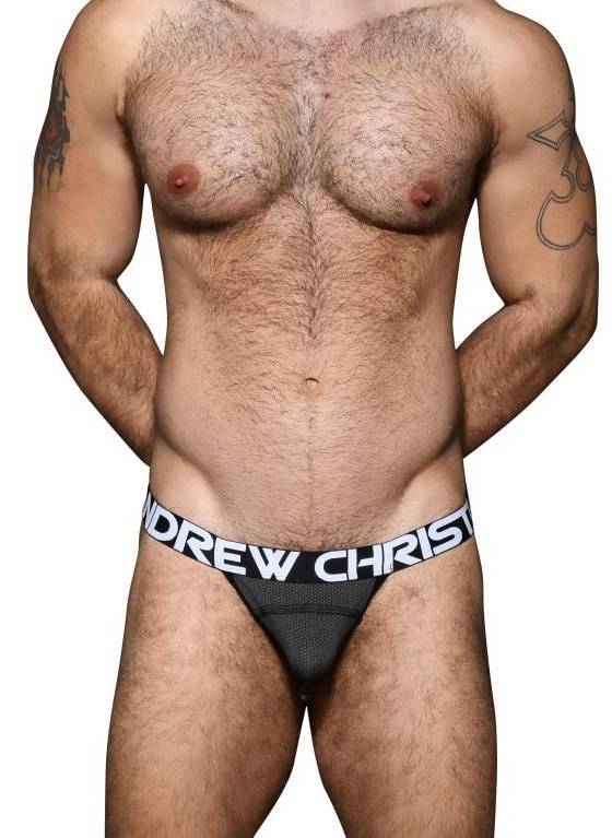 JOCKSTRAP MĘSKI ANDREW CHRISTIAN - ACTIVE SPORTS JOCK CHARCOAL 92698