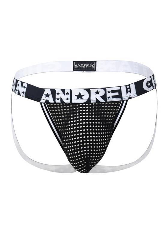 JOCKSTRAP MĘSKI ANDREW CHRISTIAN - ALMOST NAKED MESH JOCK BLACK 92673