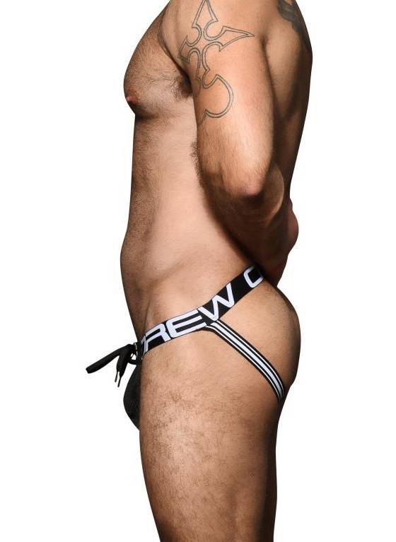 JOCKSTRAP MĘSKI ANDREW CHRISTIAN - MESH FOOTBALL JOCK BLACK 92564